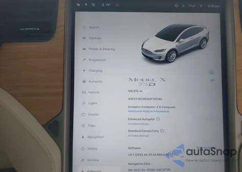 2018 Tesla Model X 100D/75D/P100D из США, поврежденный, VIN 5YJXCDE24JF120149